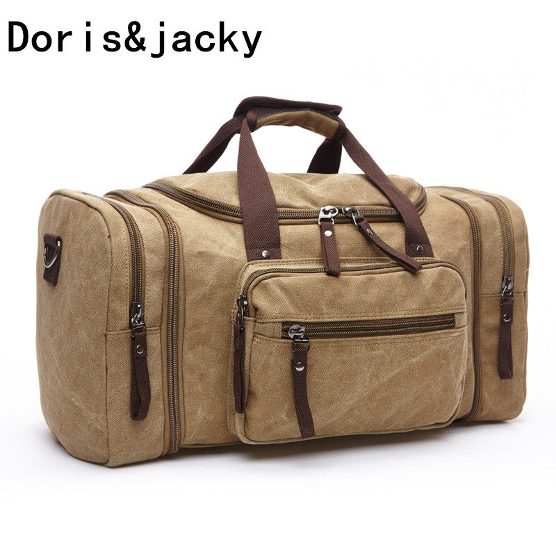 大容量帆布男单肩行李袋大待产包 dorisjacky旅行袋