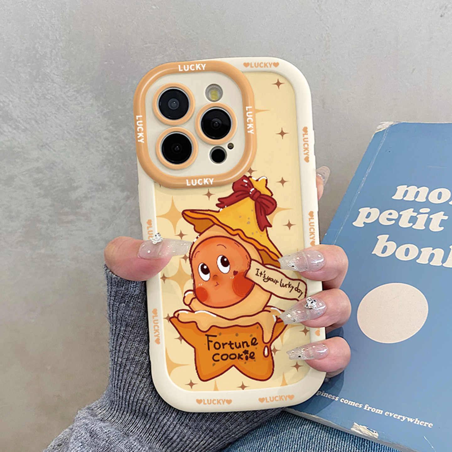 可爱帽子星星人适用于苹果17promax手机壳iphone16/11/套15pro带挂绳14新款13max/12套xsmax/x/xs/xr/8/7plus - 图2