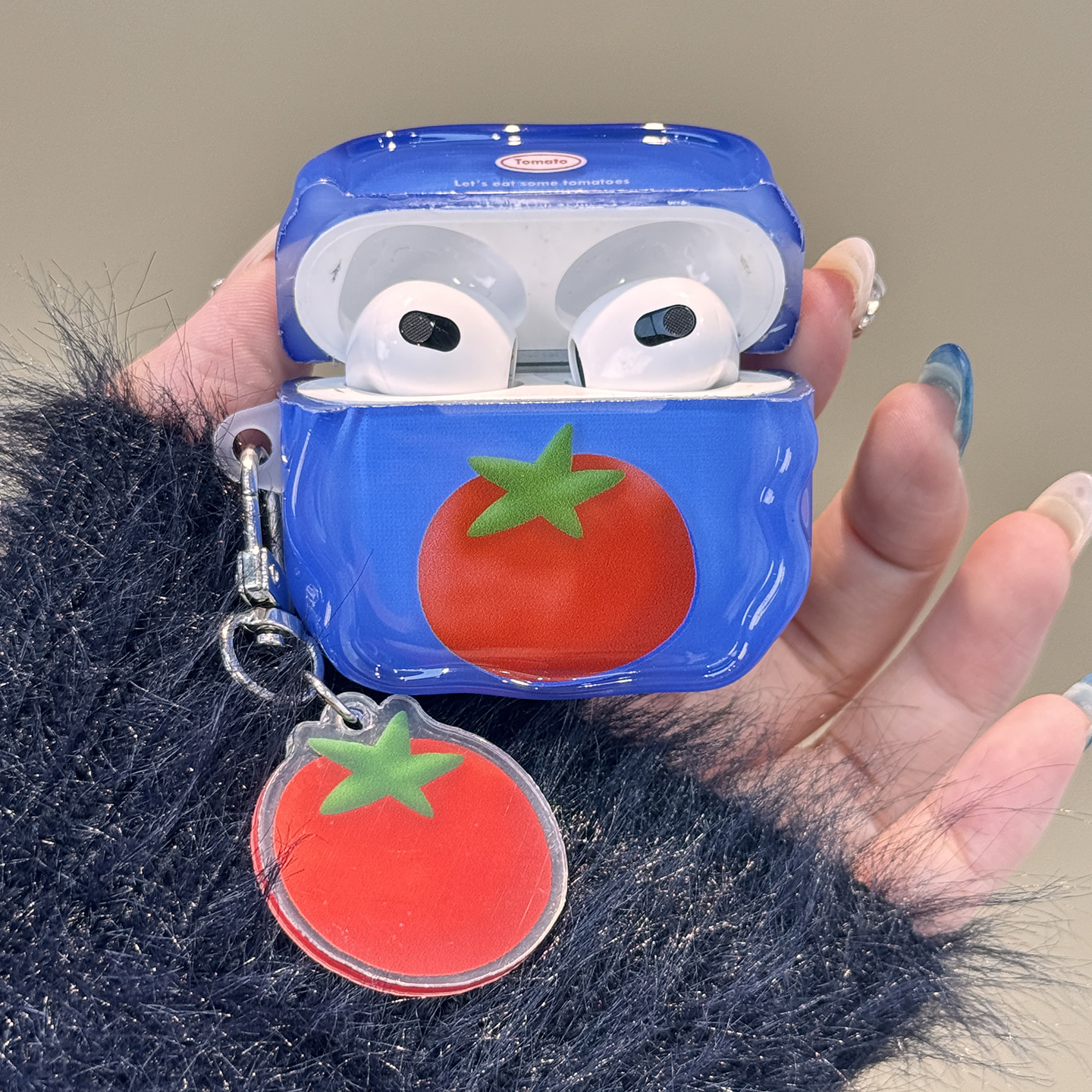 【每日新品】趣味ins蓝底西红柿适用airpodspro2保护套4代airpods3耳机套二代苹果airpodspro3无线蓝牙耳机壳,淘宝优惠券,粉丝福利购,淘宝优惠卷