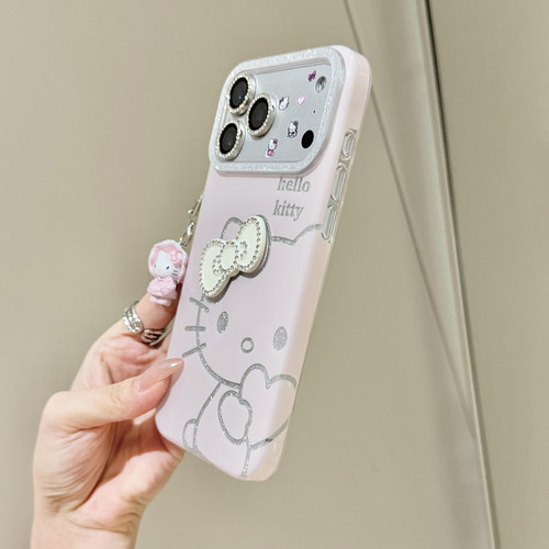 日韩可爱闪粉卡通适用于iphone17手机壳苹果15p保护套14立体13新款17promax挂件16pro女款max超好看手机套官 - 图2