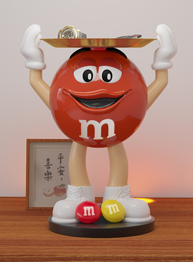 mm豆家居客厅玄关进门鞋柜钥匙收纳托盘装饰品搬家送生日红豆摆件