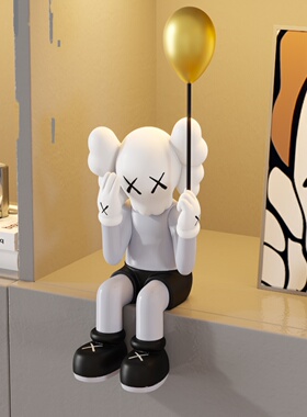 轻奢暴熊气球客厅酒柜旁边的电视柜入口大厅坐装饰移动小装饰品