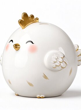 儿童床头柜桌面招财母鸡大容量储蓄罐零花钱硬币纸币可存可取摆件