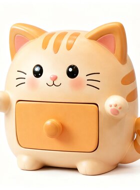 高颜值猫咪收纳柜房间梳妆台首饰戒指收纳盒租房钥匙杂物整理摆件