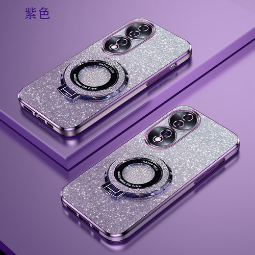 荣耀70渐变闪粉手机壳高端时尚HONOR70Pro新款创意高级感荣耀70pro+全包可爱磁吸支架超薄软壳防摔保护适用于 - 图1
