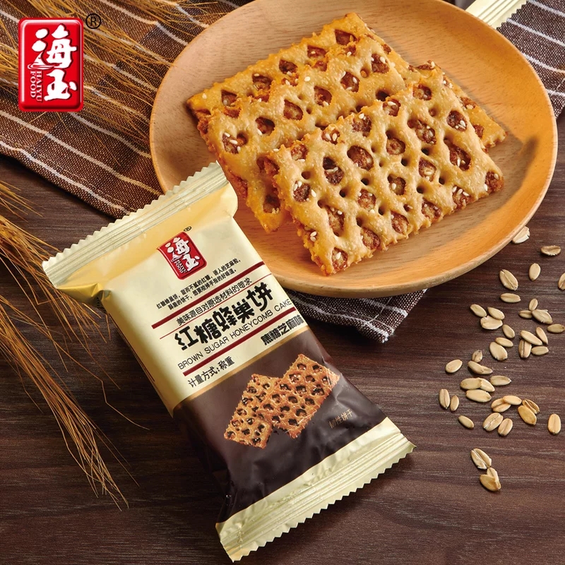 海玉红糖蜂巢饼1kg焦糖芝麻味饼干休闲零食小吃山西特产营养早餐