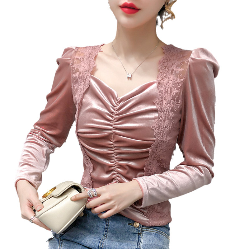 蕾丝女长袖内搭秋装2020年打底衫 慕可蝶T恤