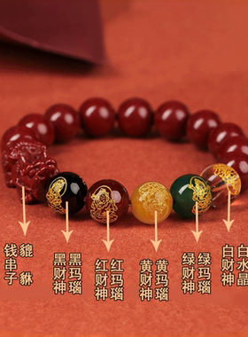 普陀山2026朱砂貔貅手串五路财神属马转运珠手链本命年吉祥佩戴物