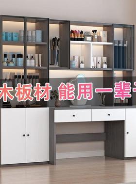 实木书桌书架组合简约台式电脑桌书柜一体家用卧室学生学习写字桌