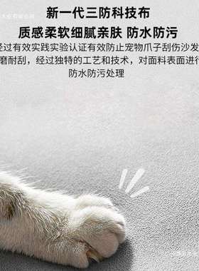 休闲轻奢懒人沙发小户型客厅家用云朵沙发简约现代布艺沙发奶油风