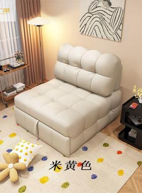 豆腐块可躺可坐可伸缩出租房简约现代小户型多功能客厅抽拉沙发床