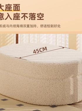 奶油风收纳凳子家用板凳客厅茶几沙发凳网红翻盖储物凳卧室凳矮凳
