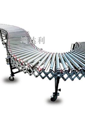 无动力滚筒线传送滑动轨道送料上货输送线不锈钢动力滚筒输送机