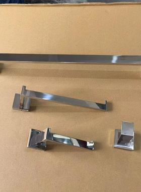 电镀不锈钢浴室毛巾架毛巾杆纸巾架挂钩套装4件套置物壁挂式