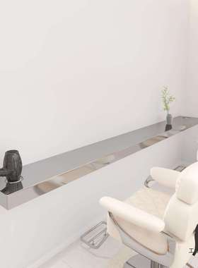 美发店镜台大理石台面实木台面带抽屉染烫区一体柜子壁挂台面