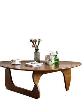 实木新款茶桌小户型三角北欧异形茶几复古简约现代日式客厅家用