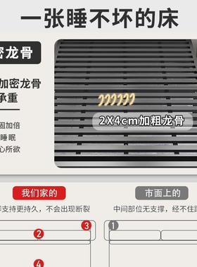 铁艺床双人床现代简约1.5米加厚加固铁架单人床1.8出租屋儿童铁床