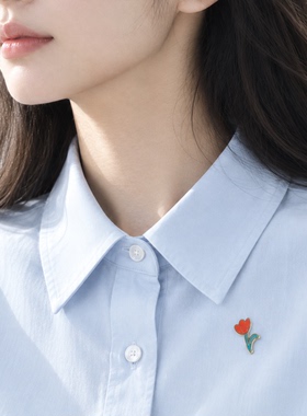 郁金香胸针女精致高档送女友闺蜜生日礼物小众花朵胸花配饰