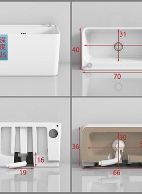 家用阳台洗拖把池卫生间大号陶瓷拖布池墩布池落地式小号槽池美式