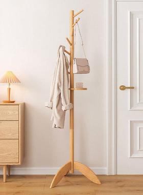 简易实木衣帽架落地小卧室家用室内转角不占空间立式床边挂衣架子