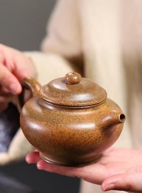 宜兴原矿柴烧紫砂壶手工制作掇只泡茶壶330cc大容量家用茶具