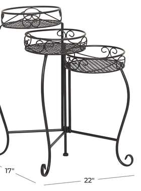 金属卷轴室内室外植物架3层植物架植物架装饰拆装花架置物架子