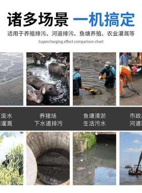 养殖场专用切割式污水泵工业化粪池排污泵家用小型抽水机潜水泵