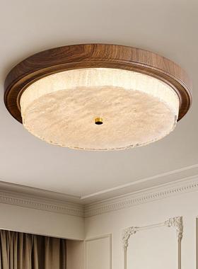 中古风复古卧室吸顶灯简约大气餐厅书房灯阳台美式乡村圆形房间灯