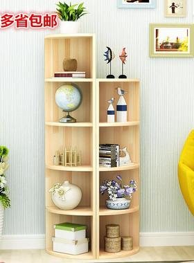 实木角柜简约松木置物架三角拐角落地边柜客厅卧室墙角扇形转角柜