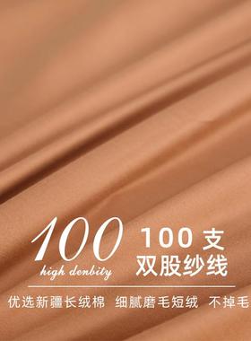 A类秋冬100支长绒棉被套纯棉单件加厚全棉磨毛被罩纯色双拼超柔软