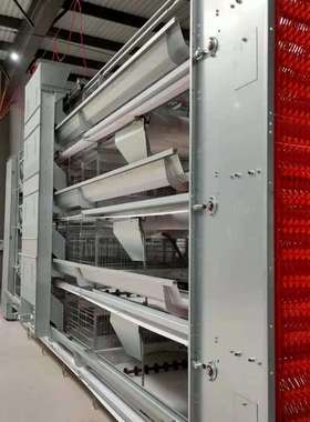 大层叠式蛋鸡笼三层四层全自动蛋鸡养鸡设备养殖场鸡笼设备