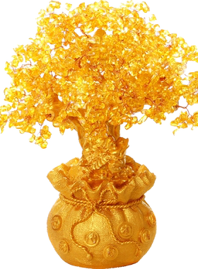 客厅玄关酒柜发财树摆件简约现代