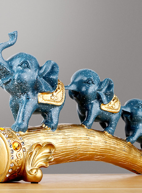 招财家居饰品现代简约大象摆件