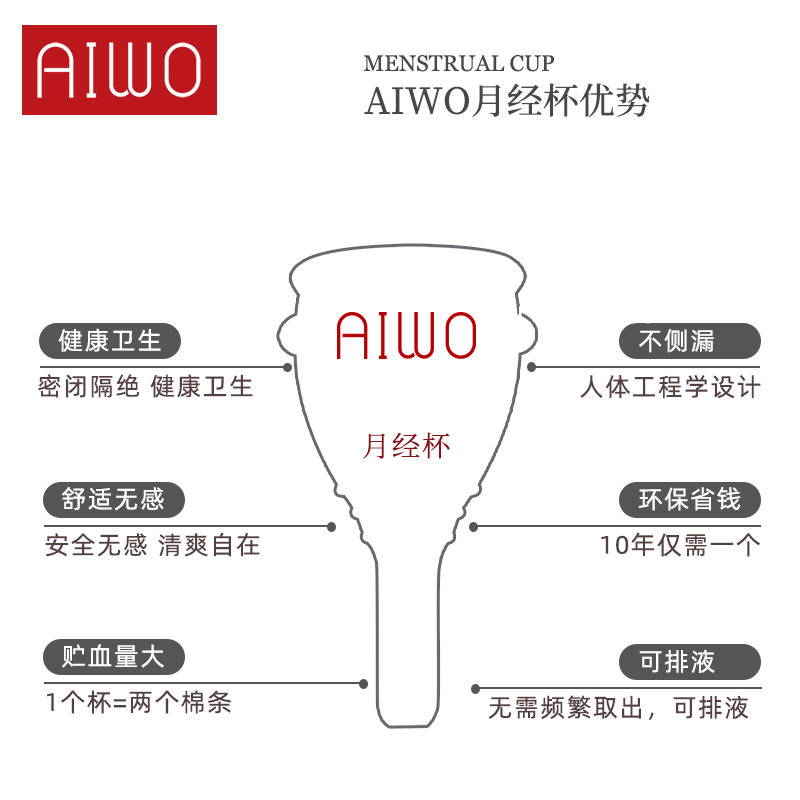 爱沃贝贝aiwo月事月经杯卫生巾棉条 爱沃家居卫生棉条