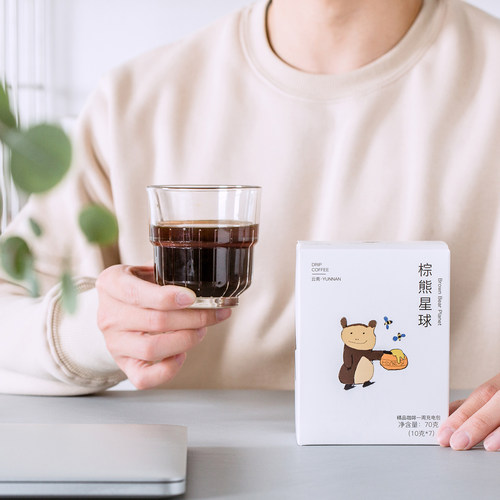 FIBOCOFFEE郭杰瑞云南挂耳美式浓缩现磨精品纯黑咖啡 - 图0