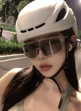 骑行护目夜骑防风变色偏光太阳镜日夜两用防尘自行车户外运动太阳