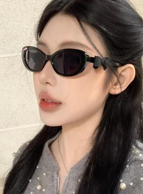 2025新款户外猫眼墨镜女款冬天高级感复古蝴蝶结雪地护目太阳眼镜