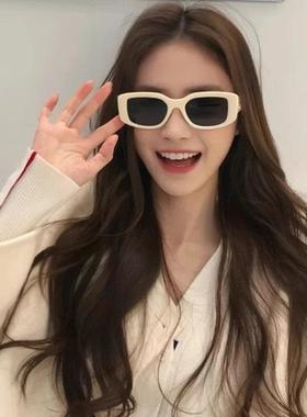 2025新款奶白框太阳眼镜女高级感户外旅游拍照出片抗UV太阳眼镜