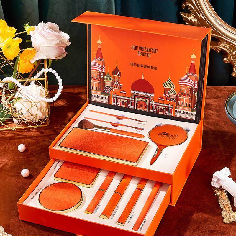 橙色化妆品套盒情人节520生日礼物纸雕彩妆正品全套限定礼盒套装,淘宝优惠券,粉丝福利购,淘宝优惠卷