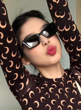 jennie同款太阳眼镜覆古小脸框女款高级感猫眼辣妹韩版太阳眼镜眼