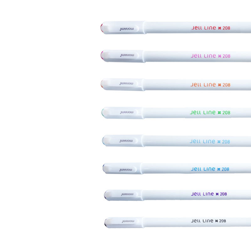 韩国慕那美旗舰店Jell Line彩色中性笔水笔学生办公绘画书写硬笔针管笔尖纤维笔头可爱水彩笔文具8色/12色 - 图3