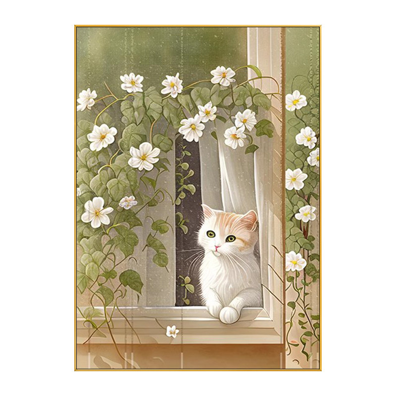 卧室钻石绣猫咪可爱贴钻十字绣5d钻石画满钻新款客厅2026玄关简约,淘宝优惠券,粉丝福利购,淘宝优惠卷