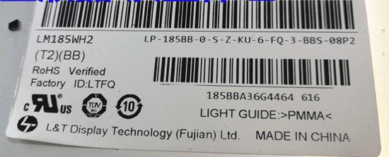 LM185WH2-T2BB LM185WH2-T2AA LM185WH2-TJBC LM185WH1-TLB1 C1 - 图0