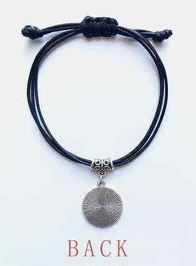 黑色原创设计风礼品手链来图定制