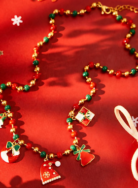 滴油圣诞树老人铃铛雪花麋鹿雪人