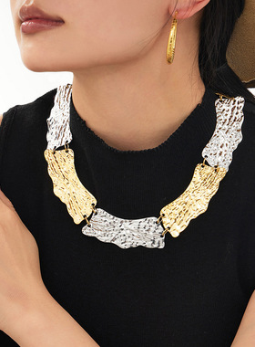 经典中古气质异形重工纹理夸张夸