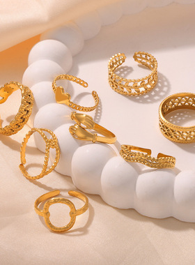 跨境热销小众ins风个性纹理饰品