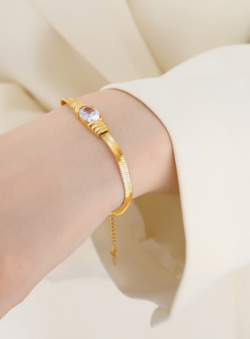 轻奢锆石项链手链女套装