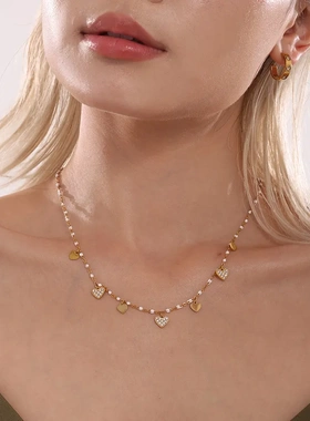 幻彩锆石钛钢项链手链套装