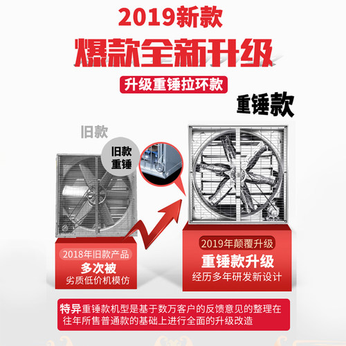 工业负压风机大功率排风扇强力通风排气扇抽风机养殖场工厂换气扇 - 图3